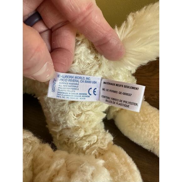 Set of 2 Aurora Lamb Plush Stuffed Animal Sheep Pair Cream White Soft Toy Kids - Picture 13 of 13